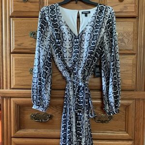 Snakeskin print dress